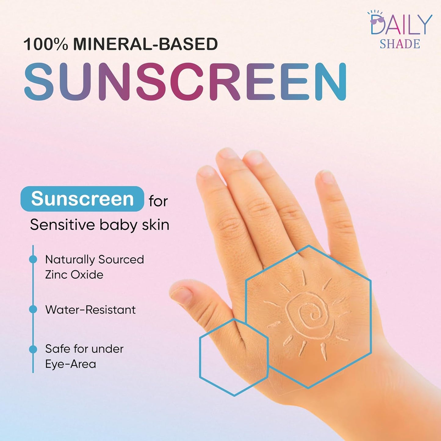 Kid's Sunscreen Starter Kit – Tinted Mineral Sunscreen for Face & Body with SPF 30, Shade Brush, Travel Bag & UV Card – Non-Nano Zinc, Reef Safe, Water Resistant & Hypoallergenic Skin Care