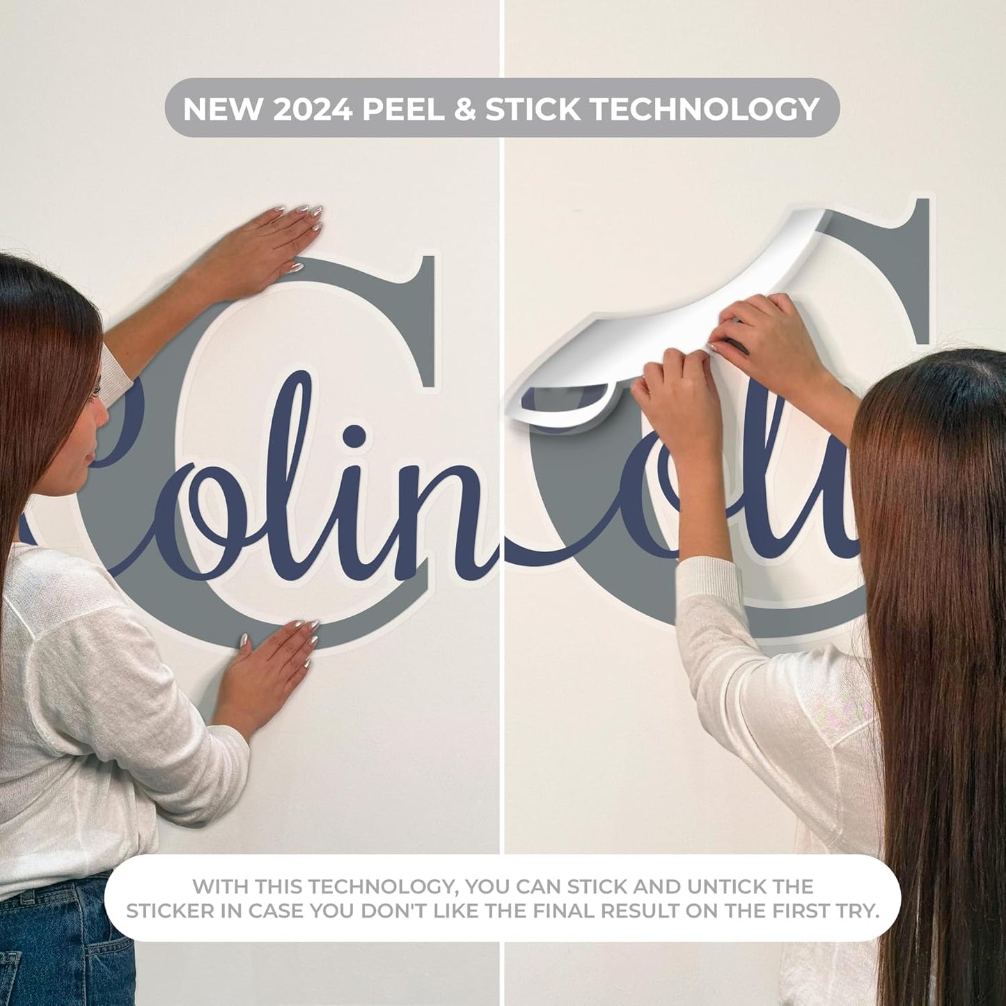 CRYPTONITE Personalized Name Jungle Animals Vinyl Wall Decor I Nursery Wall Decal for Baby Boy & Girl Decoration I Stickers for Kids I Multiple Options for Customization (B. Giraffe)