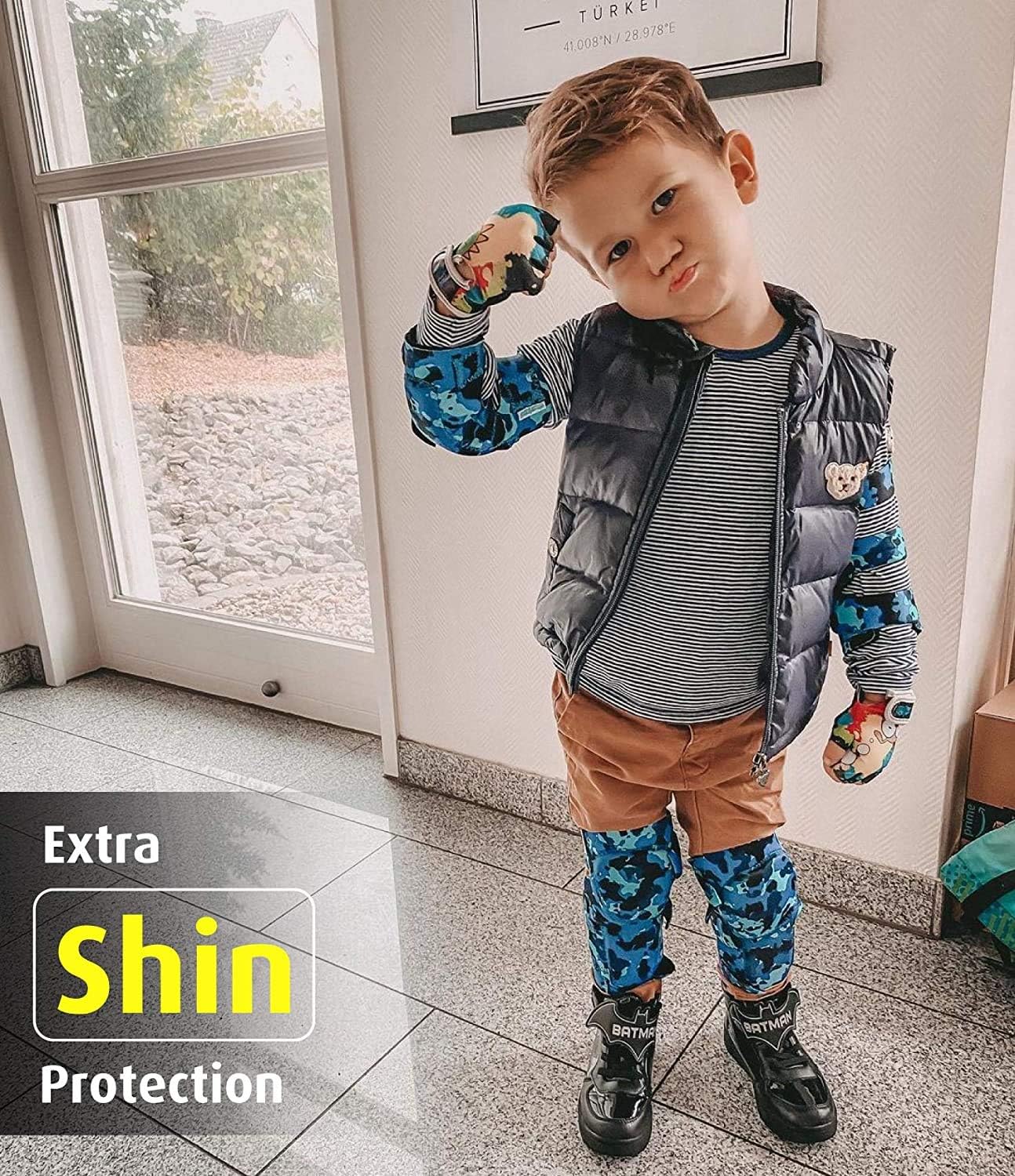 Soft-Style Kids Knee and Elbow Pads with Bike Gloves, Flexible Impact-Resistant Gear for Ages 2-11, Designed for Balance Bikes, Roller-Skating, and Skateboarding