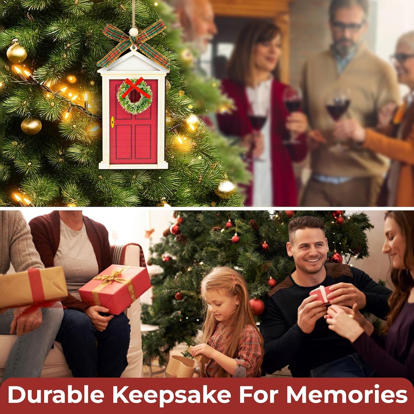 First Christmas in New Home Ornament 2024 - Our First House, Apartment, Wood New Home Decor - Housewarming Gift