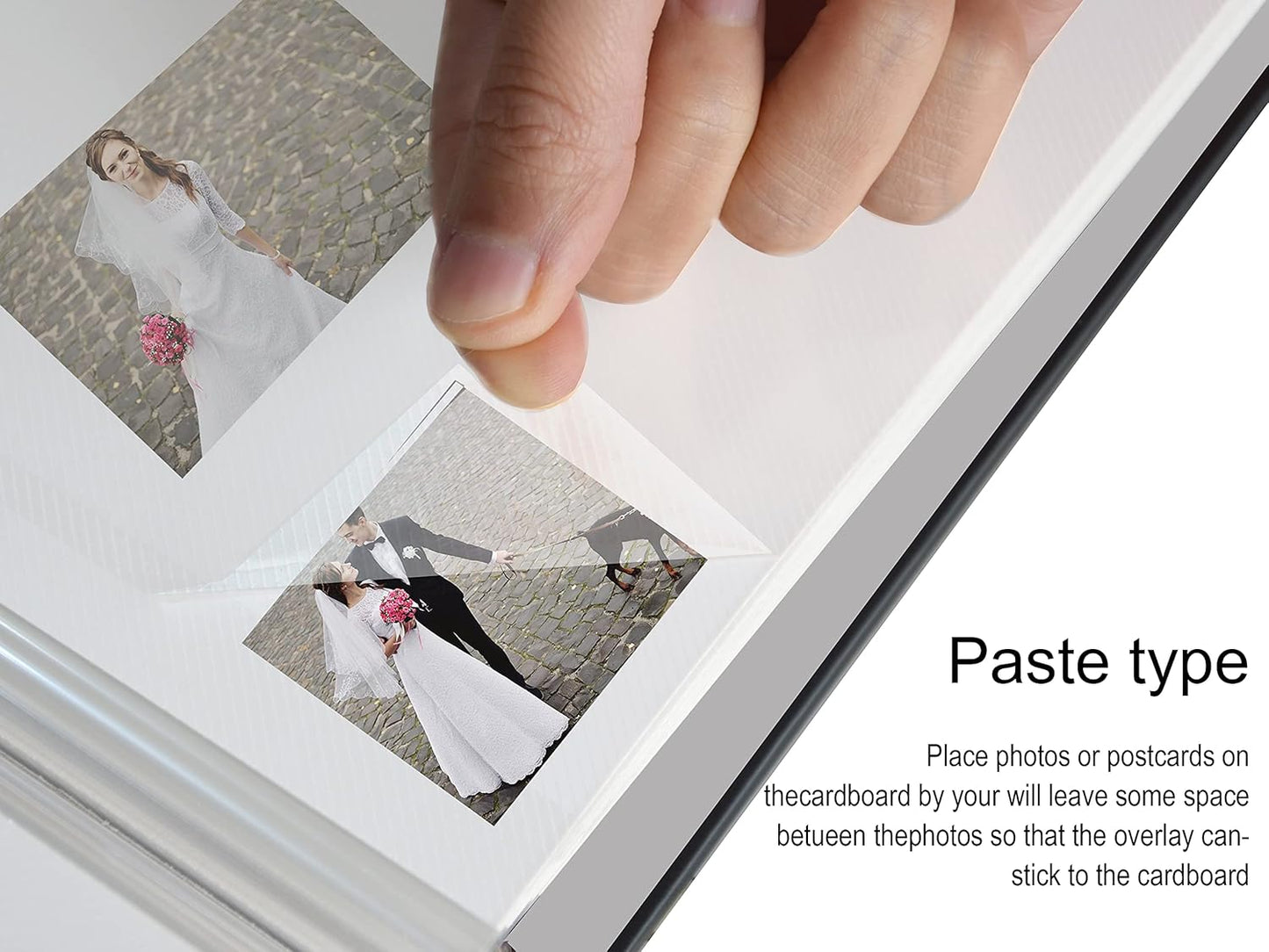 Self-Adhesive Photo Album, Dust-free, glue free and waterproof Scrapbook Album, Family album, Leather Cover, Hand Made DIY Albums Holds 3x5, 4x6, 5x7, 6x8,8x10 photos (Oatmeal, Large)