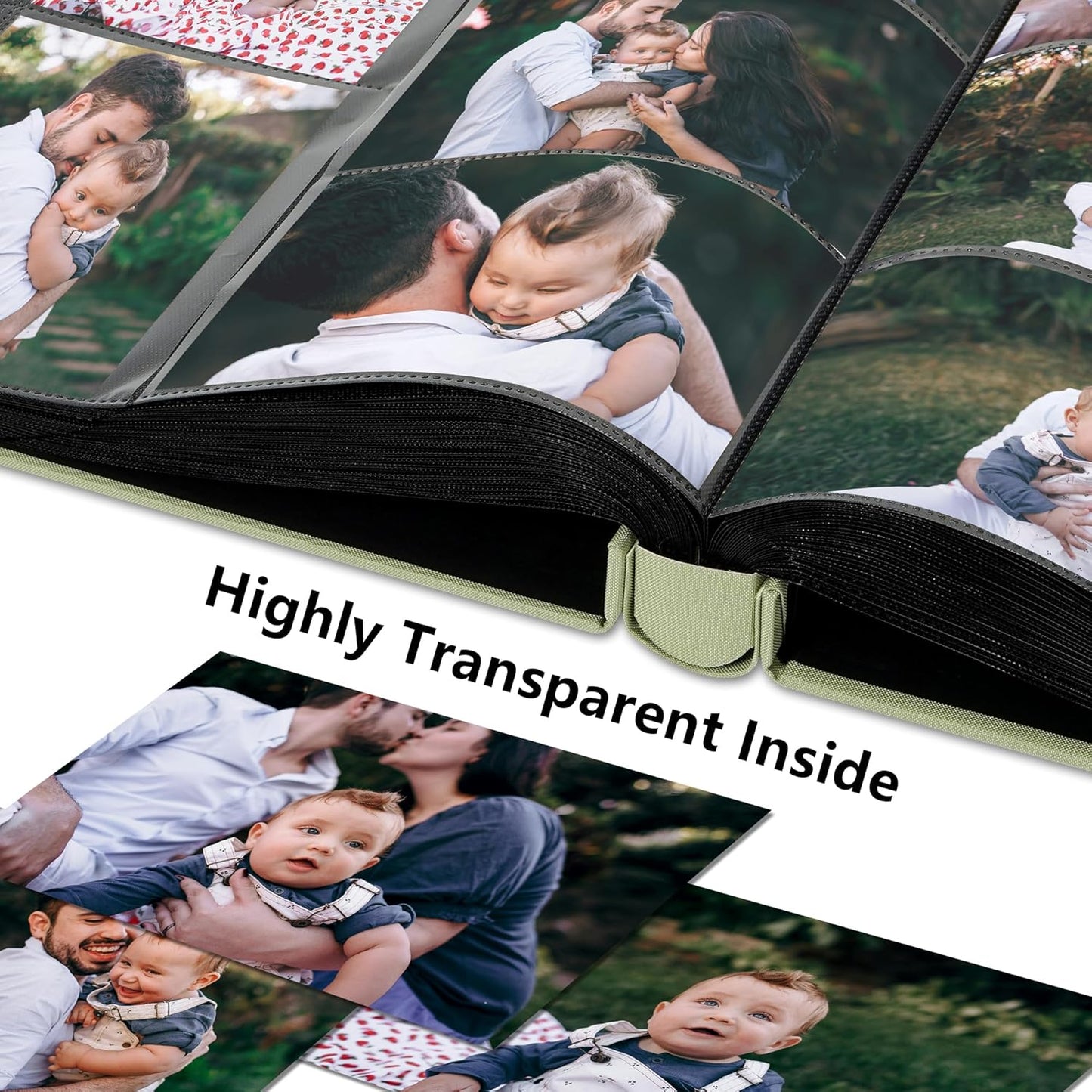 Photo Album 4x6 Pictrues 600 Pockets Linen Cover with Front Window Large Picture Book for Family Travel Wedding and Memory Keepsake Organizer Black