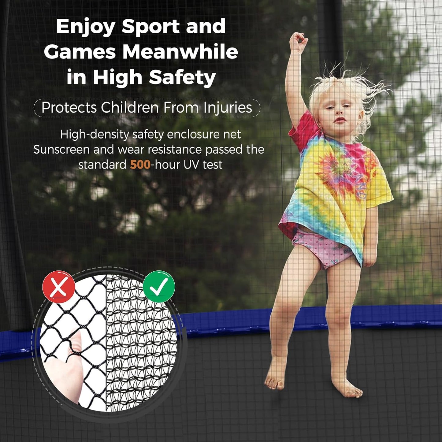 Tatub Large Trampolines Outdoor 10 12 14 15 16FT for Kids and Adults,Outdoor Recreational Pumpkin Trampolines with Curved Poles and Safety Enclosure Net, Basketball Hoop, Ladder