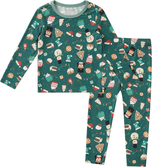 pureborn Baby Viscose From Bamboo Pajamas Set Pjs - Kids Toddler Girl Snug Fit Viscose Sleepwear 2pcs 18M-8Y