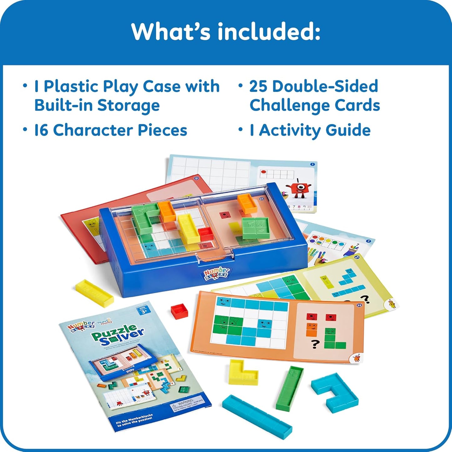 hand2mind Numberblocks Puzzle Solver, Brain Teasers, Logic Puzzles for Kids, Educational Games, Math Toys for Kids 3-5, Fidget Game, Preschool Learning Activities, Toddler Birthday Gifts