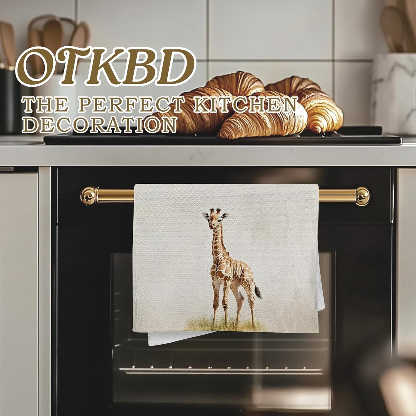 Giraffe Gifts Kitchen Towels Decorative, Giraffe Decor Hand Tea Towels for Bathroom Kitchen, Animal Lover Gifts for Kids Women Men Dish Towel Drying Cloth, 16x24 Inch