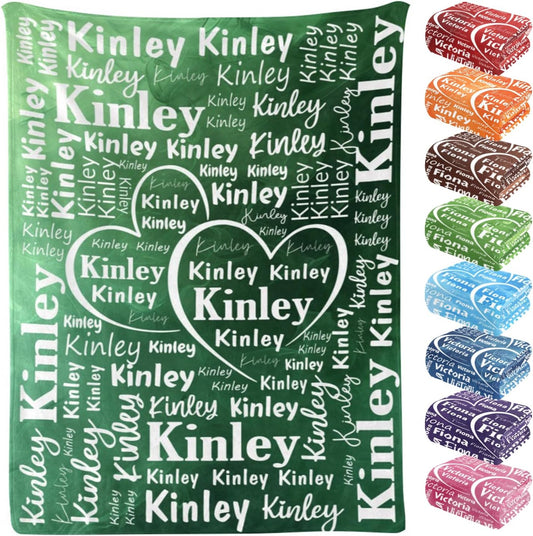 Custom Blankets with Name Throw Blanket Customized Name Blanket Personalized Flannel Blanket for Adult Kids