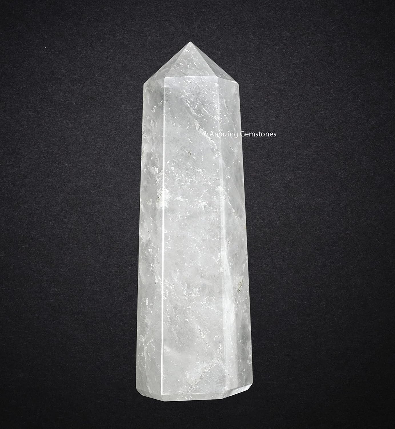 Amazing Gemstone Large Clear Quartz Crystal Towers ~ Natural Healing Crystal Point Obelisk for Reiki Healing and Crystal Grid (5.5 to 6 INCH)