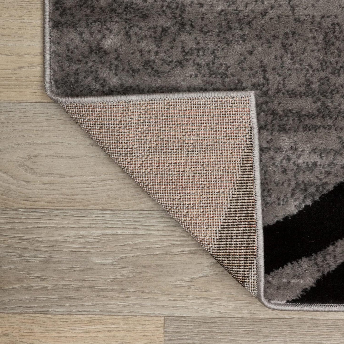 Rugshop Modern Wavy Circles Design Runner Rug 2'7" x 8' Gray