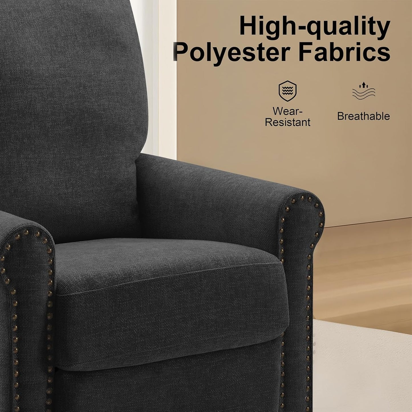 Recliner Chair, 360 Swivel Rocker Chair for Adults Nursery Rocking Chairs Glider Chairs for Living Room, Bedroom, Apartment