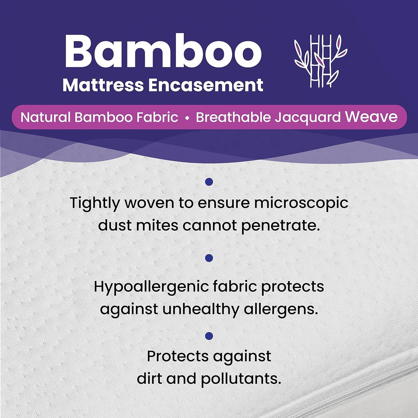 Full Size Waterproof Bamboo Mattress Encasement by Slumberfy - Premium Skin-Safe Mattress Protector with 360° EZ Zipper, Lab-Tested Bed Bug, Zippered Encasement (54x75 in)