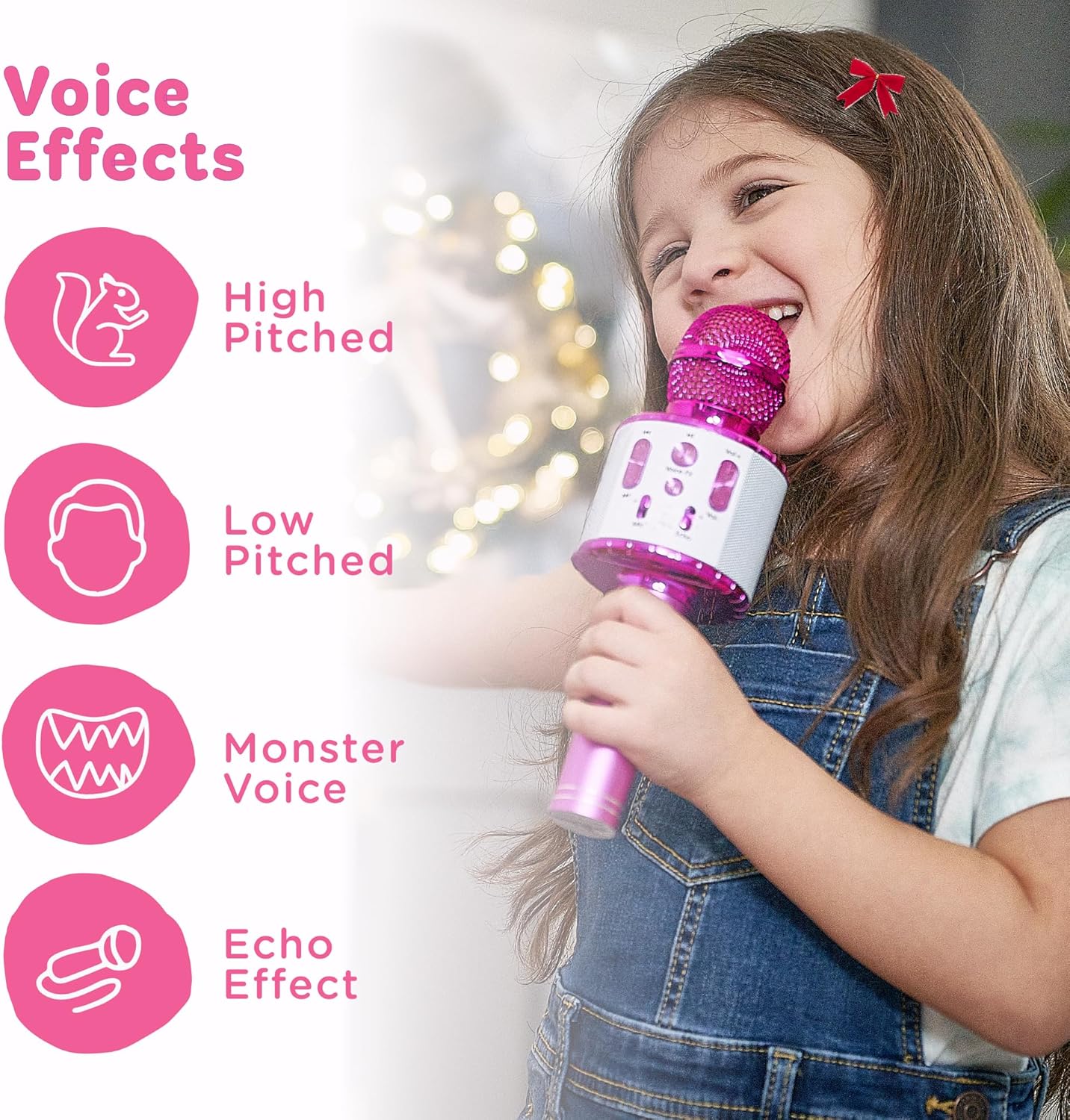 Move2Play, Kids Karaoke Microphone | Includes Pre-Loaded Songs & Bluetooth | Kids Birthday Party Gift | Toy for All Ages 2, 3, 4, 5, 6+ Year Old Girls, Boys & Toddlers