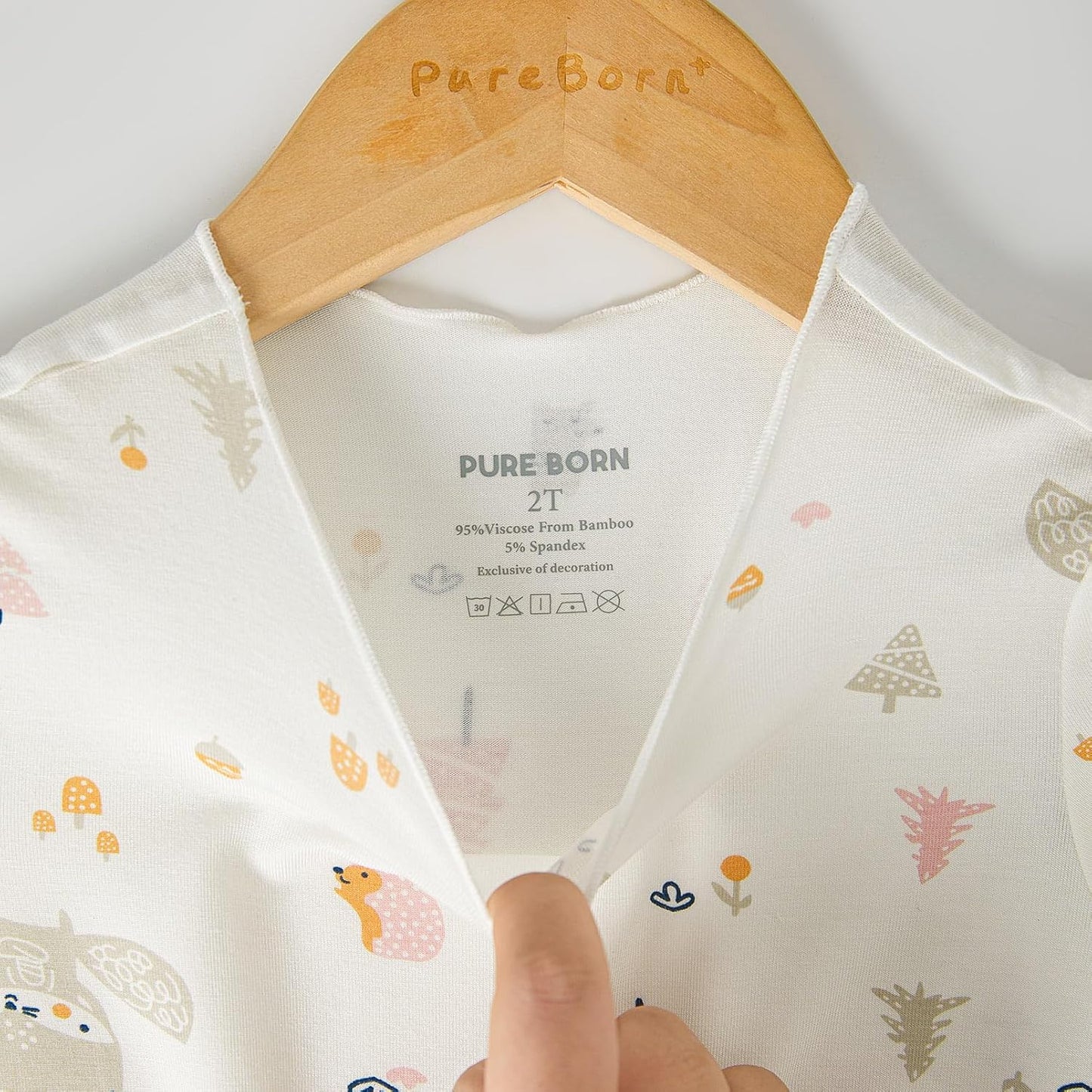 pureborn Baby Toddler Kids Viscose from Bamboo Pajamas Set Pjs 2pcs 18M-8Y