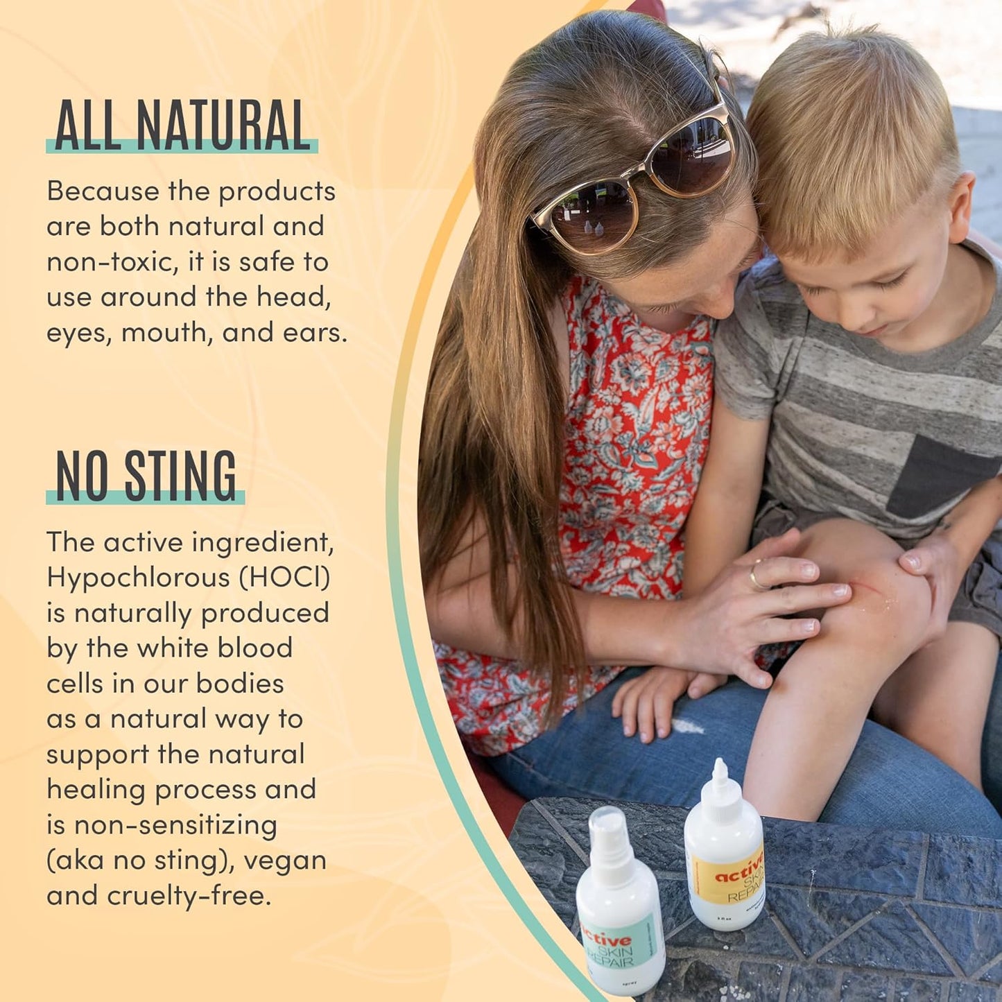 Active Skin Repair - First Aid Natural & Non-Toxic Healing Ointment & Antiseptic Spray for Minor Cuts, Wounds, Scrapes, Rashes, Sunburns, and Other Skin Irritations (Bundle, Combo, 3 oz Each)