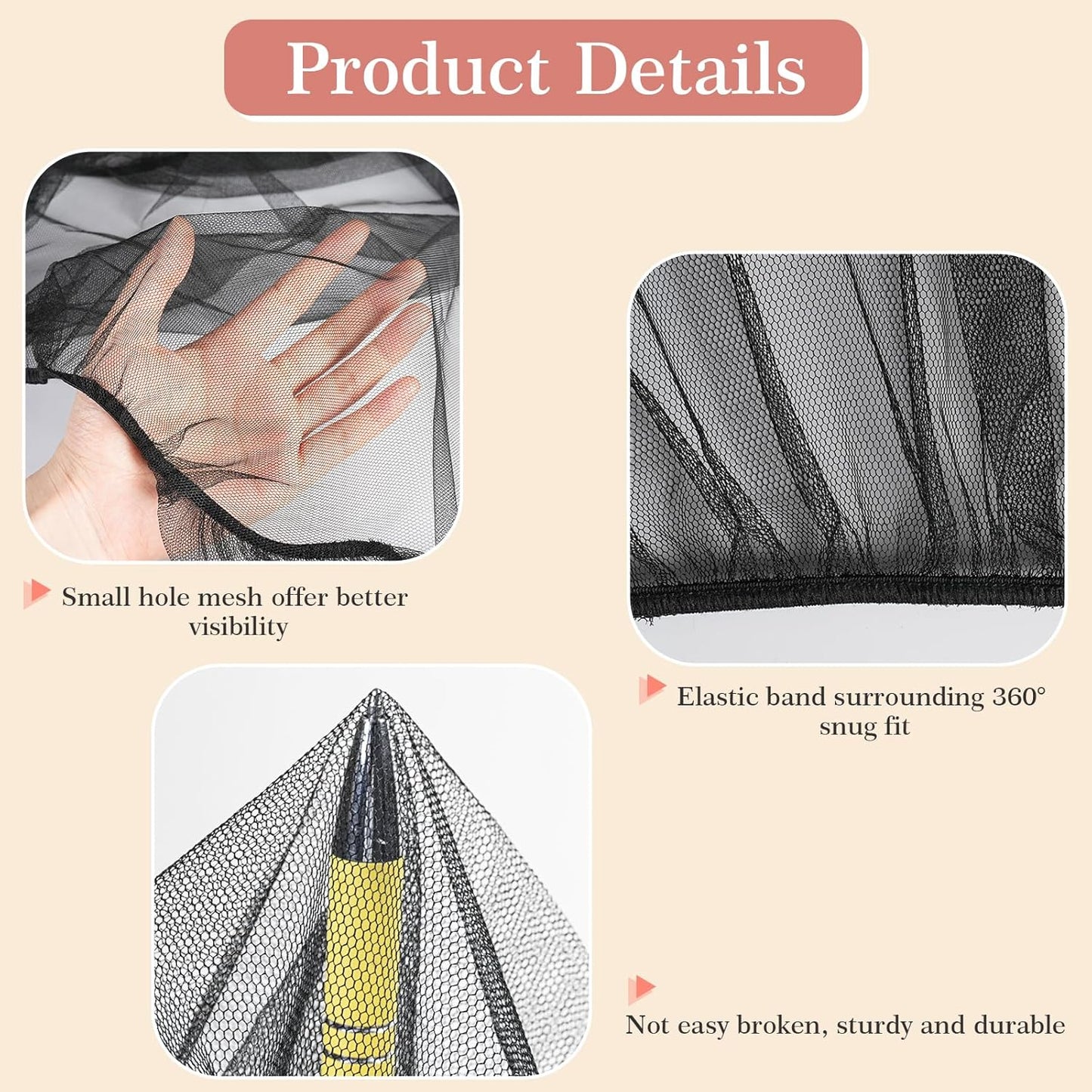 Baby Mosquito Net for Stroller, Perfect Bug Net for Stroller/Bassinets/Cradles/Playards/Pack N Plays and Portable Mini Crib, Durable Baby Insect Netting, Black