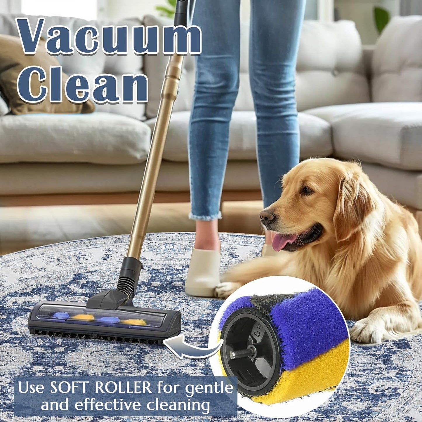 jinchan Round Rug 4ft Area Rugs Vintage Floral Distressed Design - Machine Washable Non-Slip Low-Pile Ultra-Thin Circle Rug for Entryway Bedside Living Room Dining Room Bedroom (4' Round,Dark Blue)