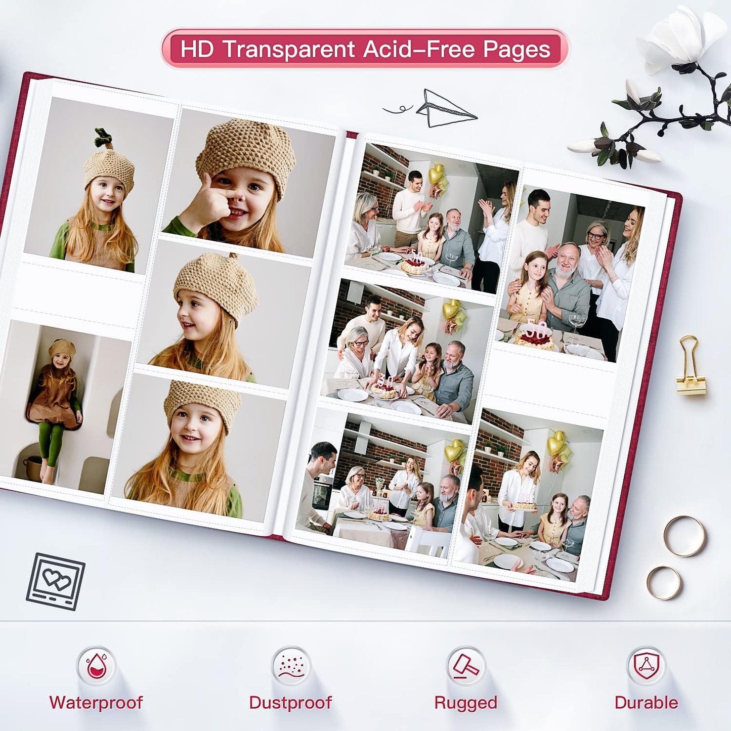 popotop Photo Album 4x6-600 Photos Photo Books with 600 Horizontal and Vertical Pockets,Linen Cover Albums for Family Wedding Anniversary Baby Vacation Pictures