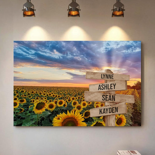 Personalized Gifts for Mom Family Names Street Custom Multi-Name Date of Birth Vintage Street Sign Happy Mothers Day Canvas Wall Art Best Christmas Gifts for Mommy from Daughter Son Children Kids #15