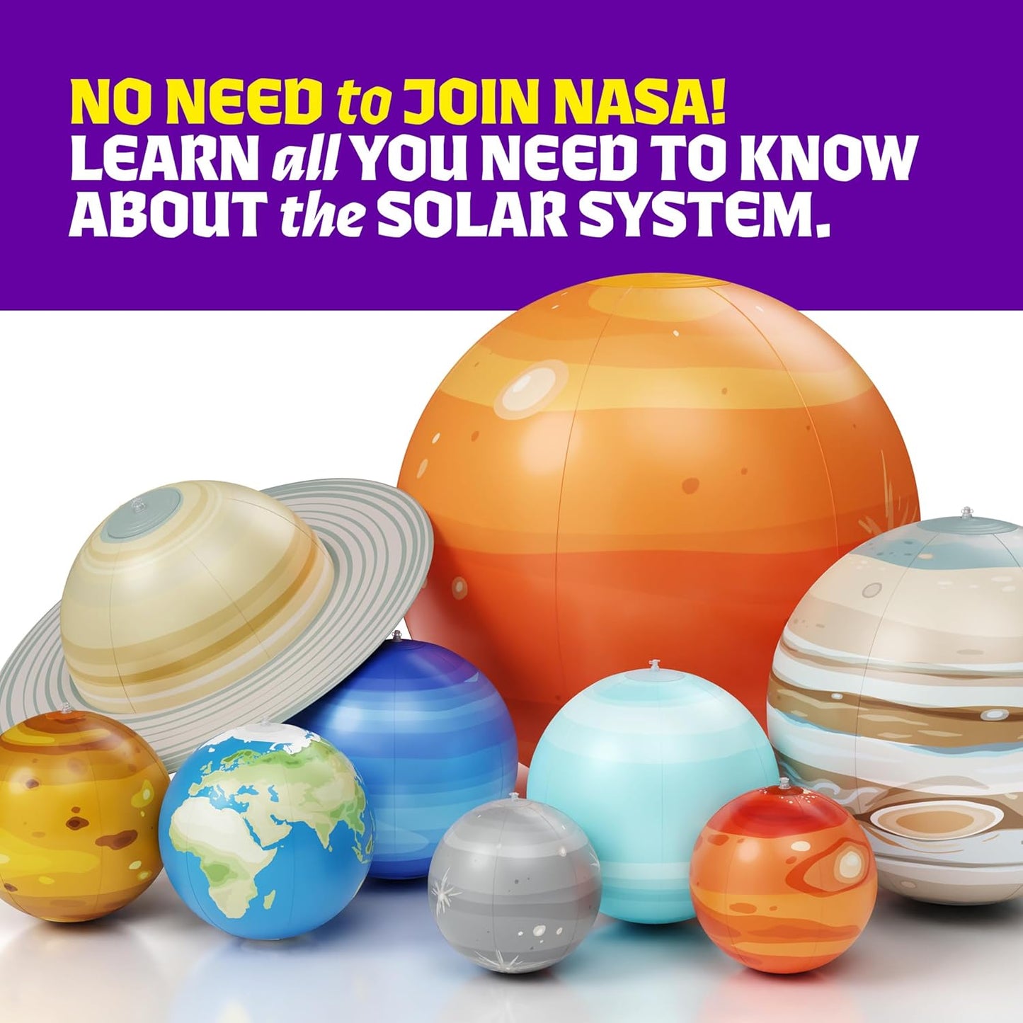 Dan&Darci Inflatable Solar System Planets for Kids - Science Toys - Boys Room Decor Ceiling - Space Gifts - Outer Space Themed Party Decorations - Astronomy Gifts 5-7, 6-8, 8-12 Years Classroom