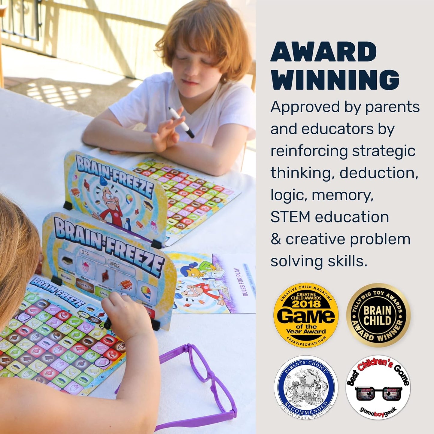 Brain Freeze™ Board Game – Fun Memory Game for Kids & Families, Educational Toys & Learning Game, Logic & Deduction Challenge, Ages 5+