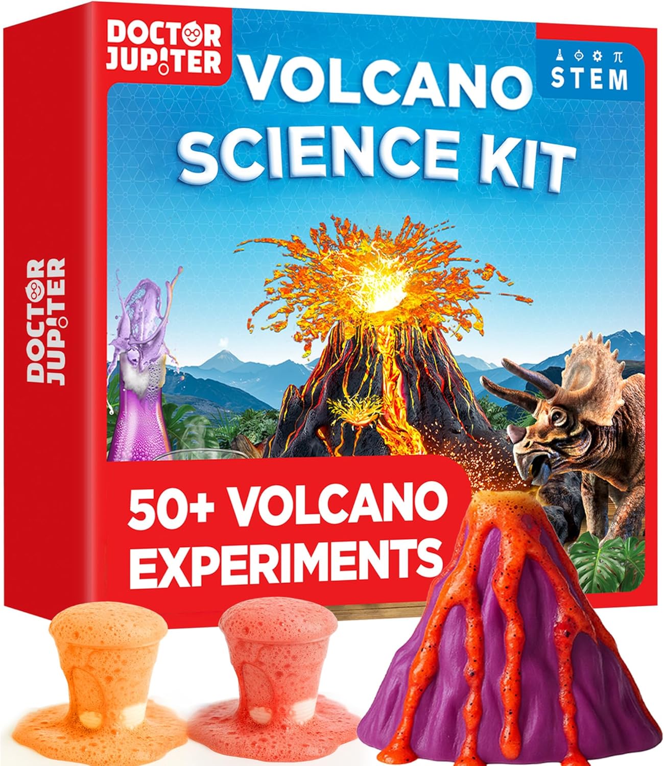Doctor Jupiter Erupting Volcano Science Kit for Kids Ages 8+ | Birthday Gift Ideas for Boys 8-9-10-11-12 Year Olds | STEM Learning & Educational Science Projects