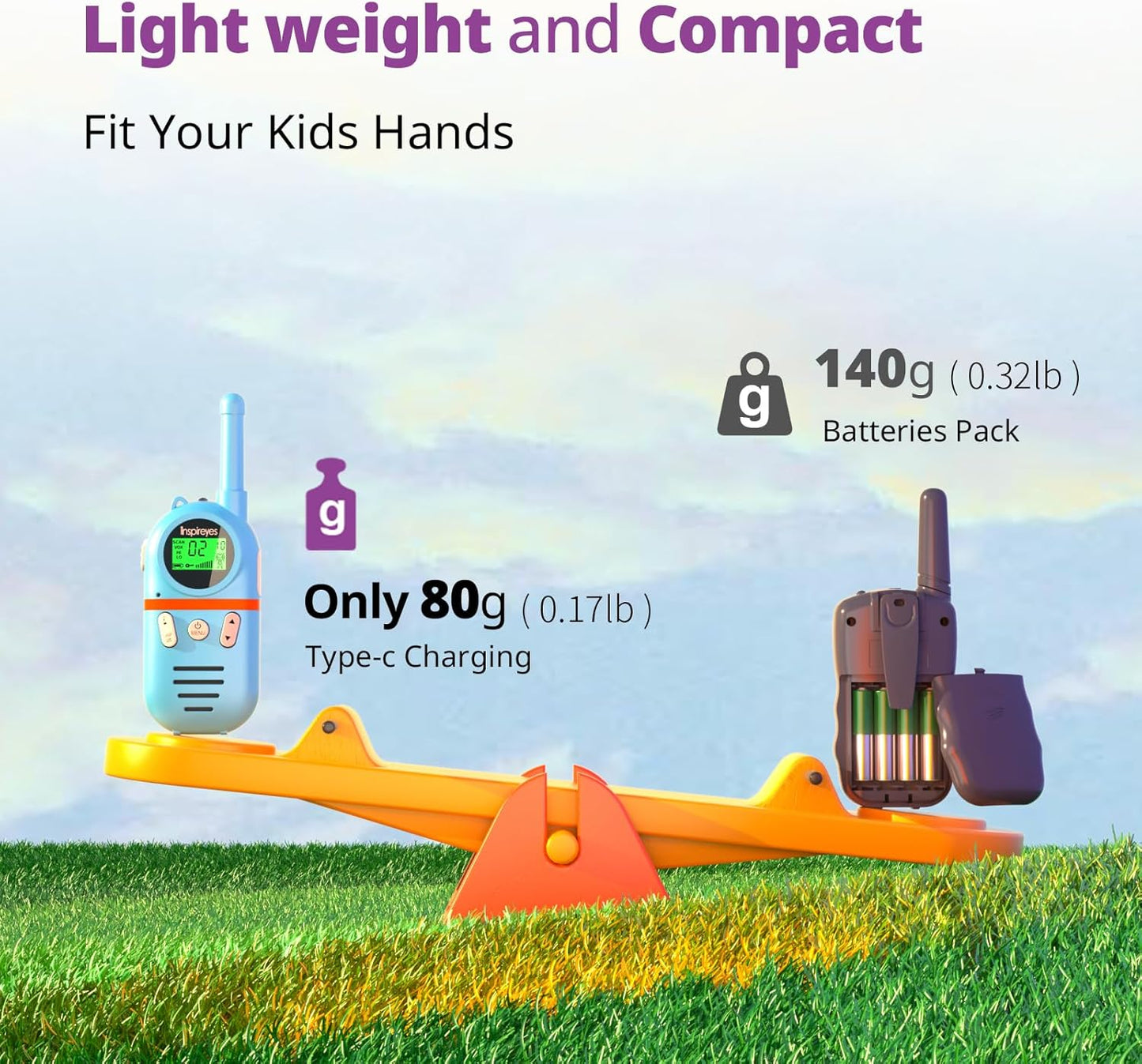 Walkie Talkies for Kids Rechargeable,Toys for Boys and Girls Ages 3-12, 2 Pack Long Range 2-Way Radios, Birthday Gifts,Christmas Stockings, Outdoor Play, Family Games, Hiking Camping Gear