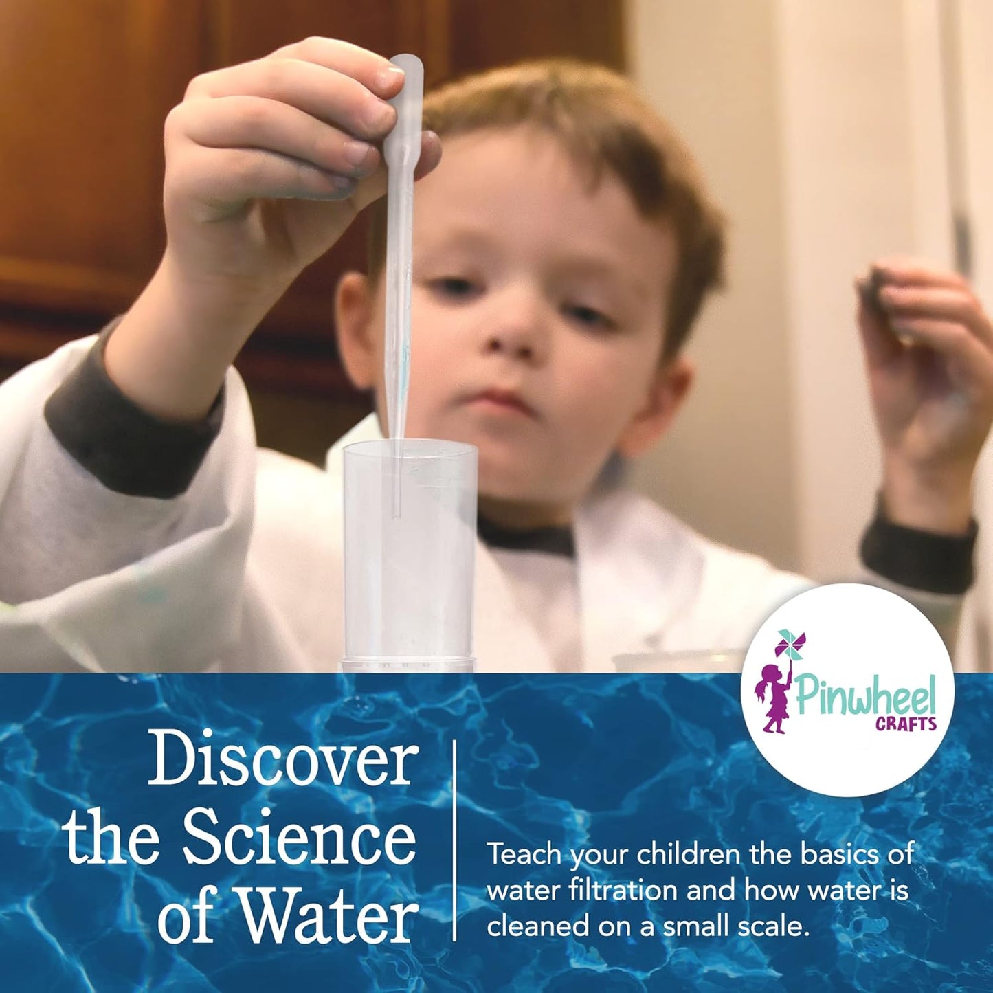 Water Filter DIY Kit for Kids - STEM Water Purification Kit with Pebbles, Sand, Filter Chamber & Paper, Educational Science and Arts Experiments for Ages 9-12