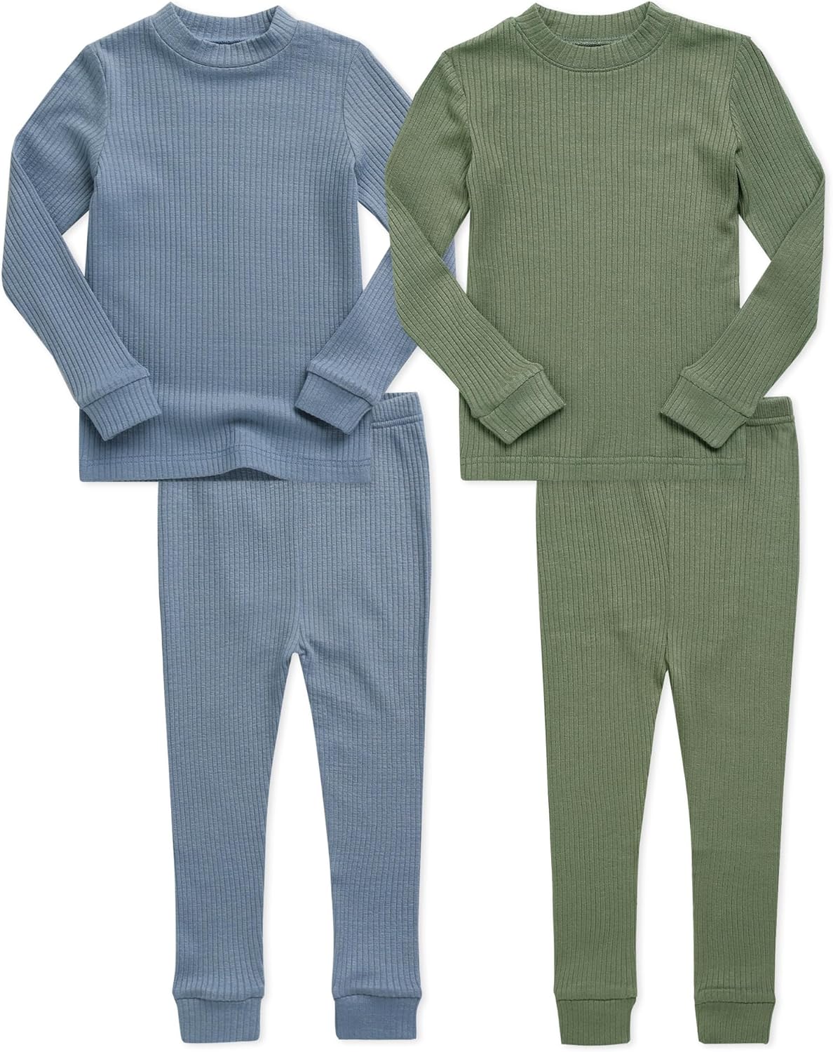 VAENAIT 6M-12Y Toddler Kids Girls Boys Soft Comfy Modal Tencel Solid Raglan Sleepwear Pajamas Pjs 2pcs/4pcs Set