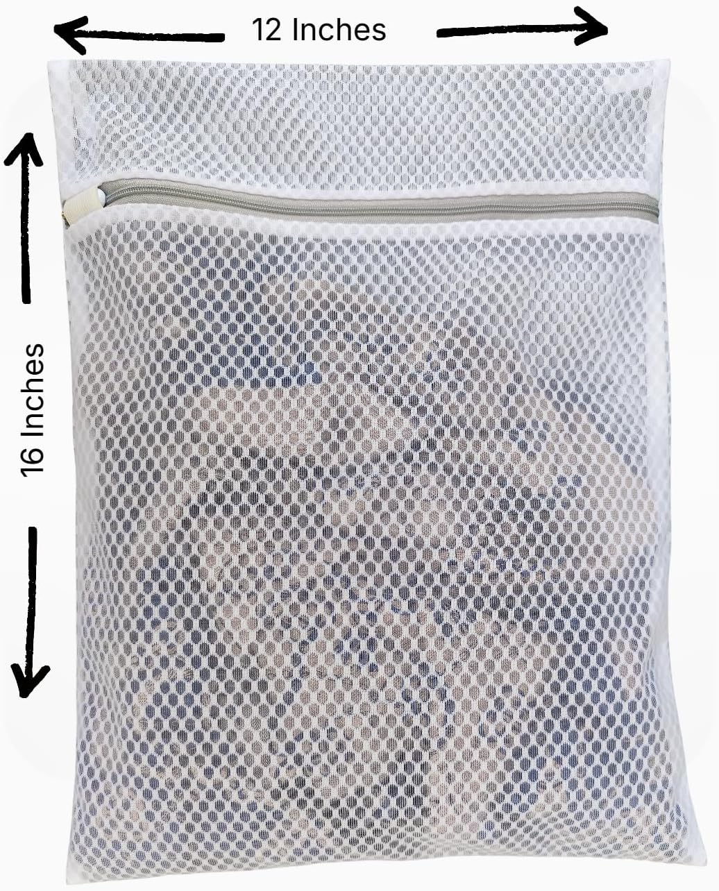 Mesh Laundry Bags for Delicates – 3-Pack (12″×16″) with Color-Coded Zippers – Honeycomb Mesh, Locking Zipper, Washer & Dryer Safe for Bras, Socks, Travel Clothes