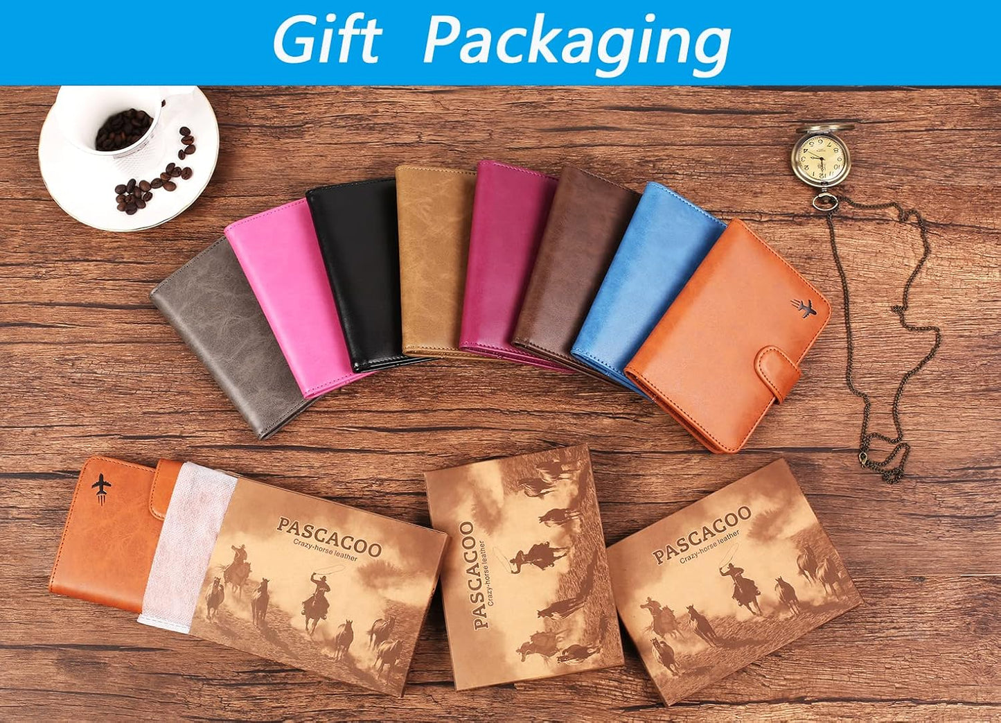 Passport Holder Cover Wallet RFID Blocking Leather Card Case Travel Accessories for Women Men (#Black)