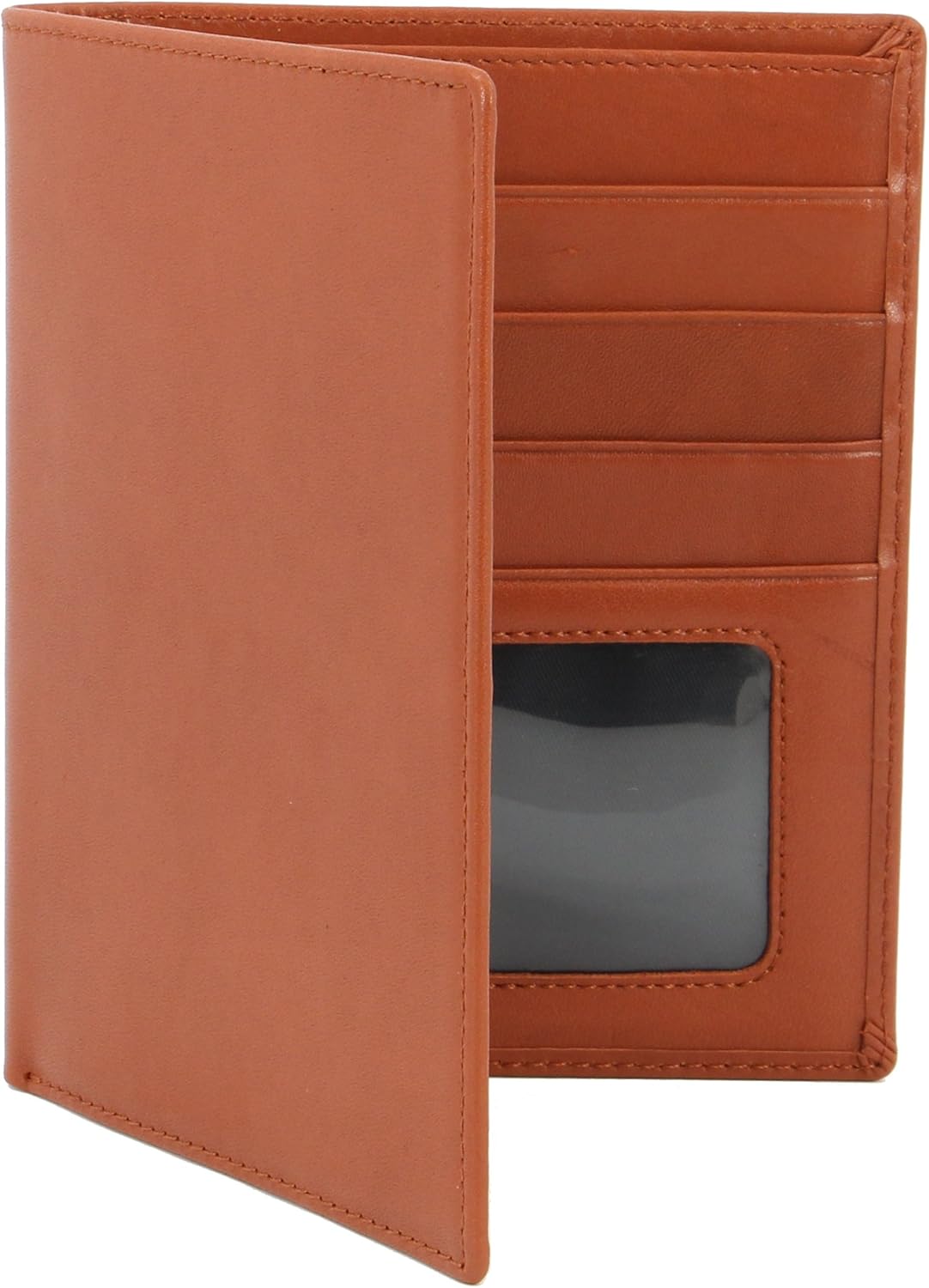 Passport Light Brown Sheep Leather Unisex Wallet Executive Boarding Pass Holder