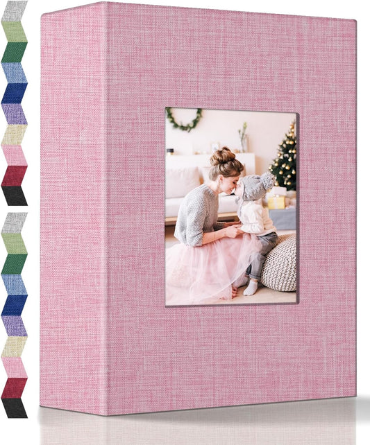 popotop Photo Album 4x6-200 Photos Photo Books with 200 Horizontal Pockets,Linen Cover Albums for Family Wedding Anniversary Baby Vacation Pictures