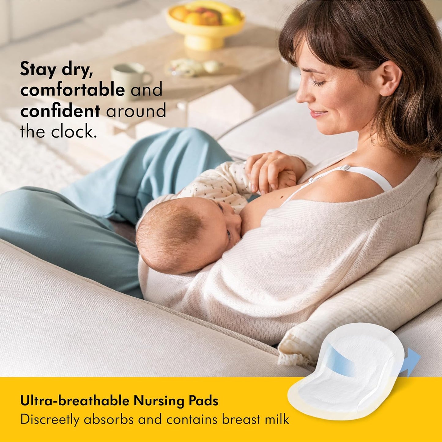 Medela Ultra-Breathable Nursing Pads, Highly Absorbent, Super Soft, Discreet Design for Comfortable Wear, Pack of 200