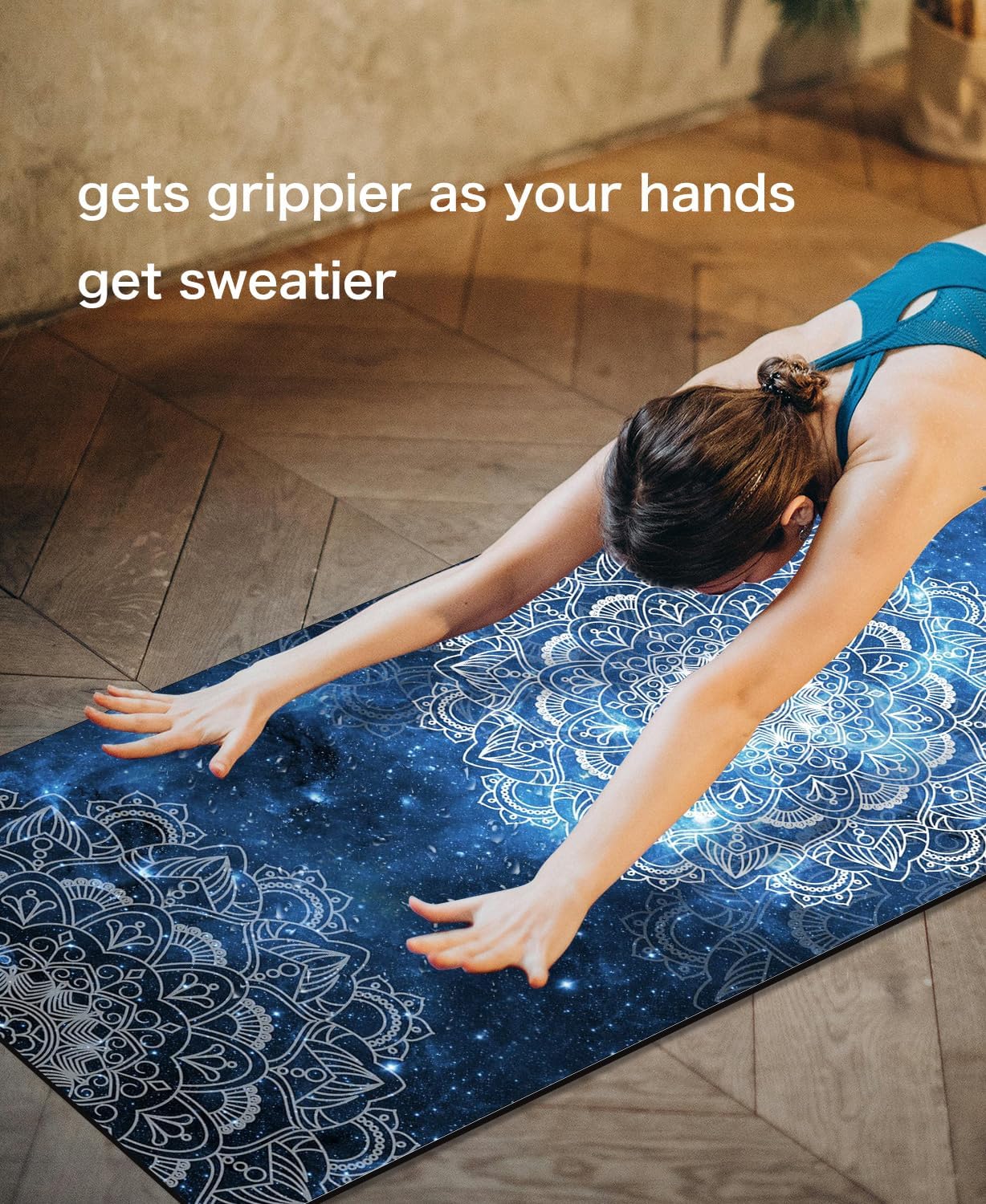 Non Slip Yoga Mat TPE Workout Mat for Men Women, Thick Workout Mat with Carrying Strap, Fitness Mats for Exercise, Yoga, Fitness, Pilates, Floor Workouts (72" x 24" x 6mm)