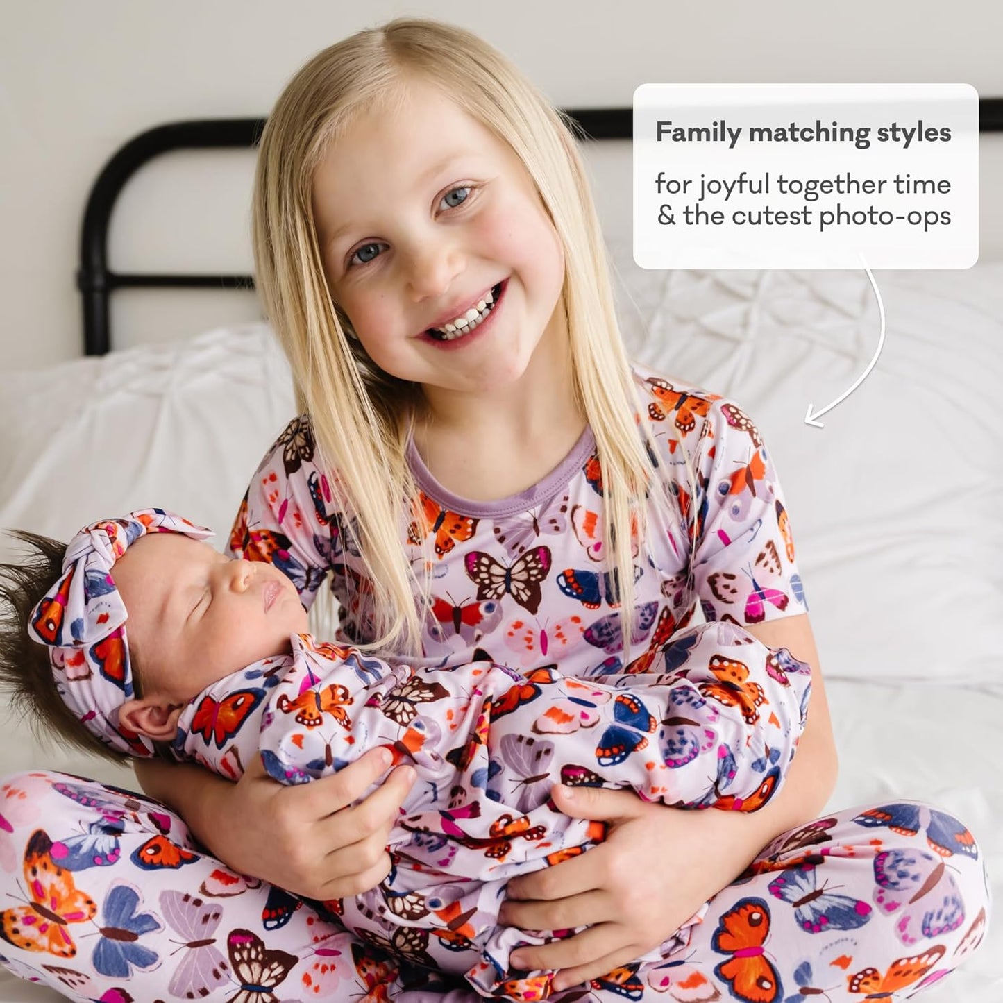 Little Sleepies Two-Piece Pajama Set for Boys & Girls, Soft Viscose from Bamboo Toddler Pajamas for Kids, Family Matching PJs