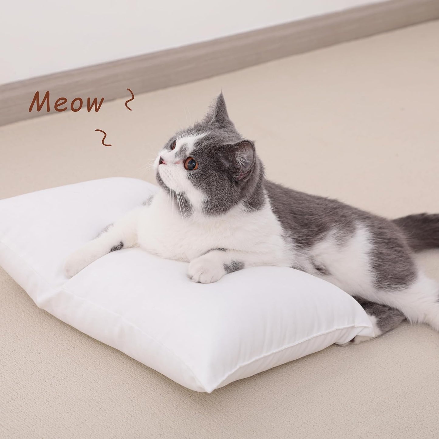 NTBAY Tiny Pillows, Down Alternative 7"x11" Microfiber Mini Pillow for Travel, Pets, Soft Machine Washable Small Pillows for Neck, Wrist, Lumbar and Knee, Denim Blue