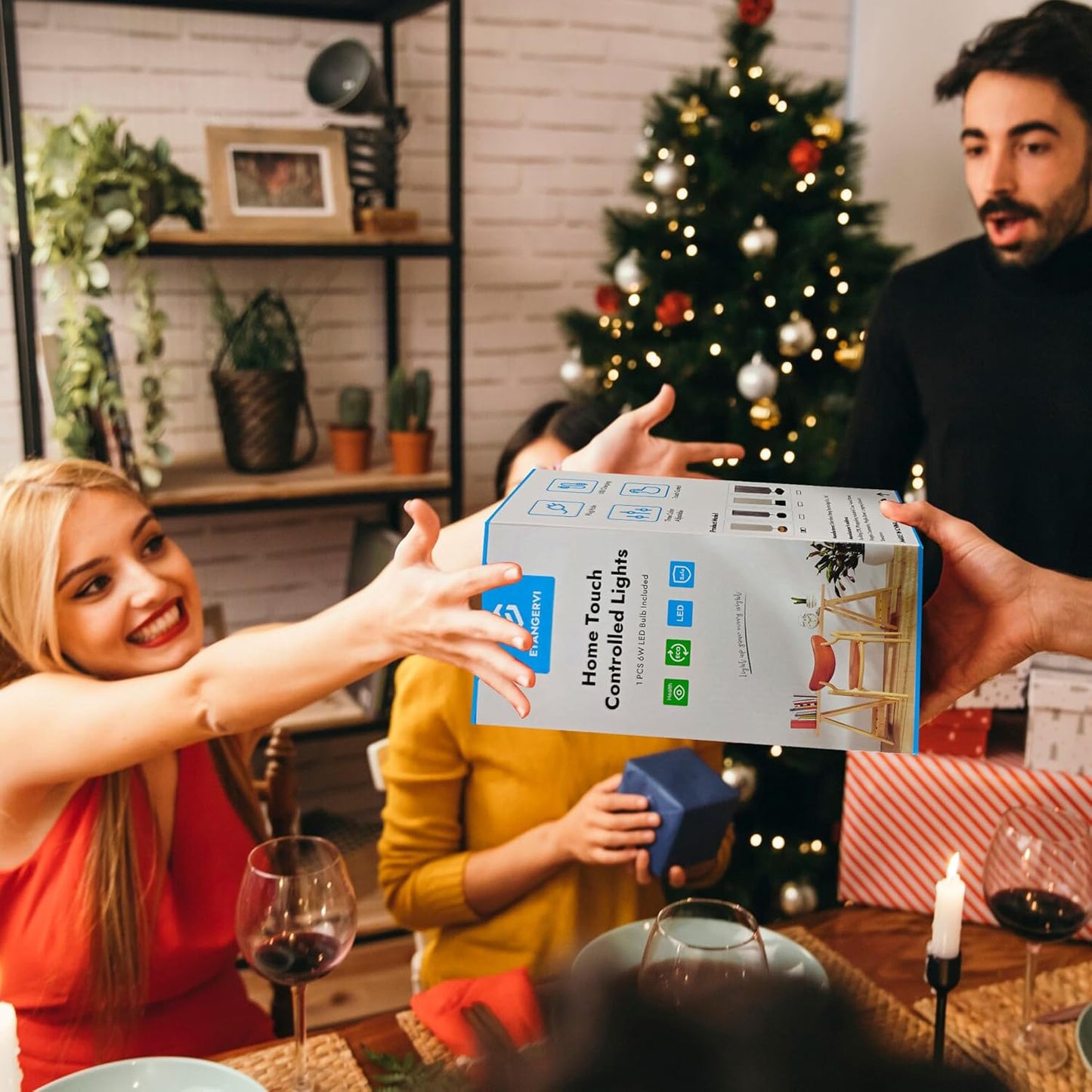 Wireless Charging Touch Control Table Lamp, Bedside Nightstand Lamp with USB Charging Port & AC Outlet, 3 Brightness Levels Adjustable, Suitable for Bedroom, Living Room, Office, LED Bulb Included