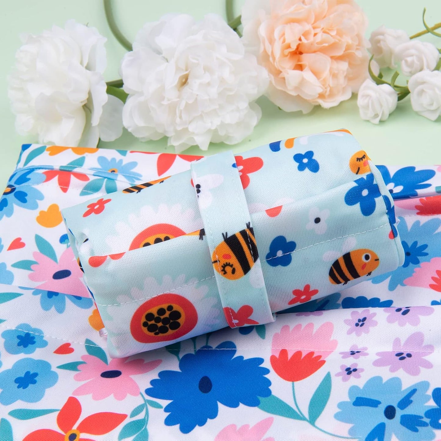 ALVABABY 2pcs Cloth Diaper Wet Dry Bags Waterproof Reusable with Two Zippered Pockets Travel Beach Pool Daycare Soiled Baby Items Yoga Gym Bag for Swimsuits or Wet Clothes LX-YX8688