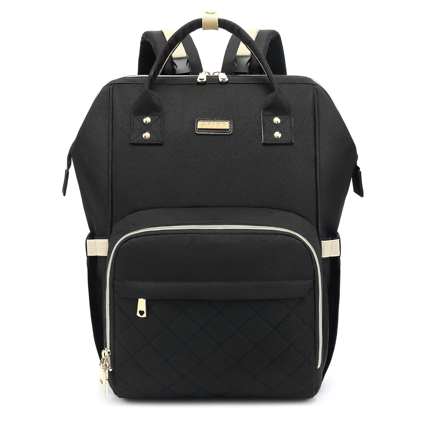 Diaper Bag Backpack, Diaper Bags for Baby Girls Boys, Baby Bags for Moms Dads, Nappy Changing Bag with Insulated Pockets,Multi-functional Waterproof Backpack with Stroller straps-Black