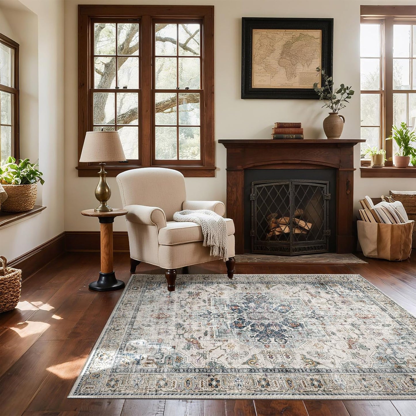 Machine Washable Throw Rugs for Entryway: Door Mat Indoor Entrance 3x5 Small Rug Stain Resistant Non-Slip Low Pile Soft Carpet for Kitchen Front Door Indoor Entry Bathroom Bedroom