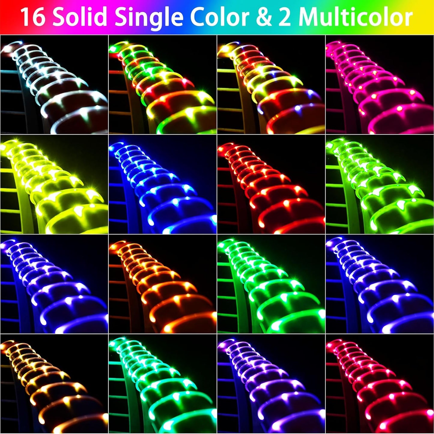 33FT Solar Rope Lights Outdoor Waterproof, 18 Colors Changing Fairy String Light USB & Solar Powered with Remote, 100 LEDs Multicolor Trampoline Light Rope Lighting for Outside Christmas Party
