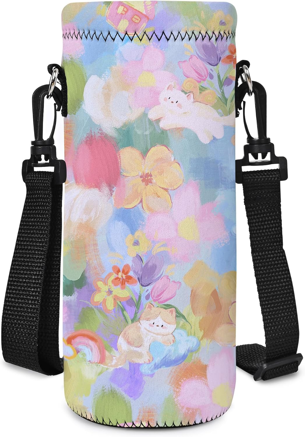 AUPET Water Bottle Bag Carrier,24oz/32oz Insulated Neoprene bottle Sling Holder Case Pouch Cover for 1000ML/750ML Bottles with Shoulder Strap for walking