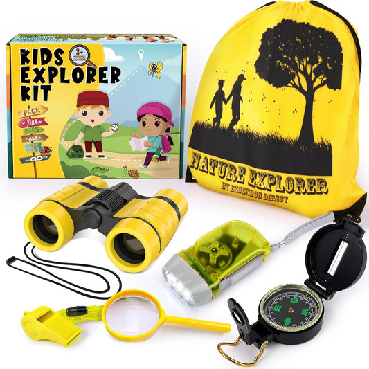 ESSENSON Kids Explorer Kit - Adventure Kit for Kids, Outdoor Explorer Kit with Binoculars, Summer Outdoor Toys for Kids Ages 4-8
