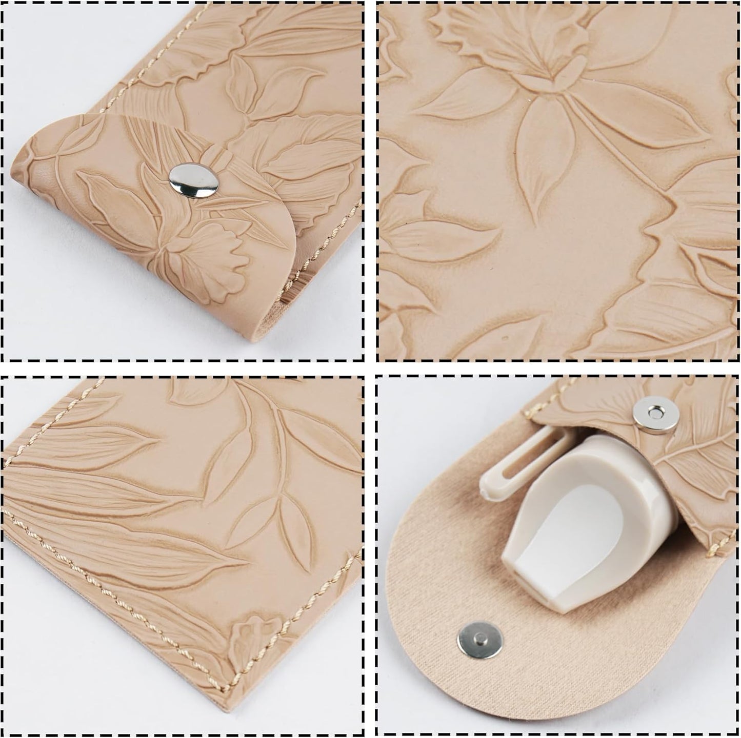 Recorder Instrument for Beginner Kids Adults,8-Hole Soprano Descant Recorder Music Flute with with Cleaning Rod & Leather Case For School Student Home Entertainment(2-Carved Beige)