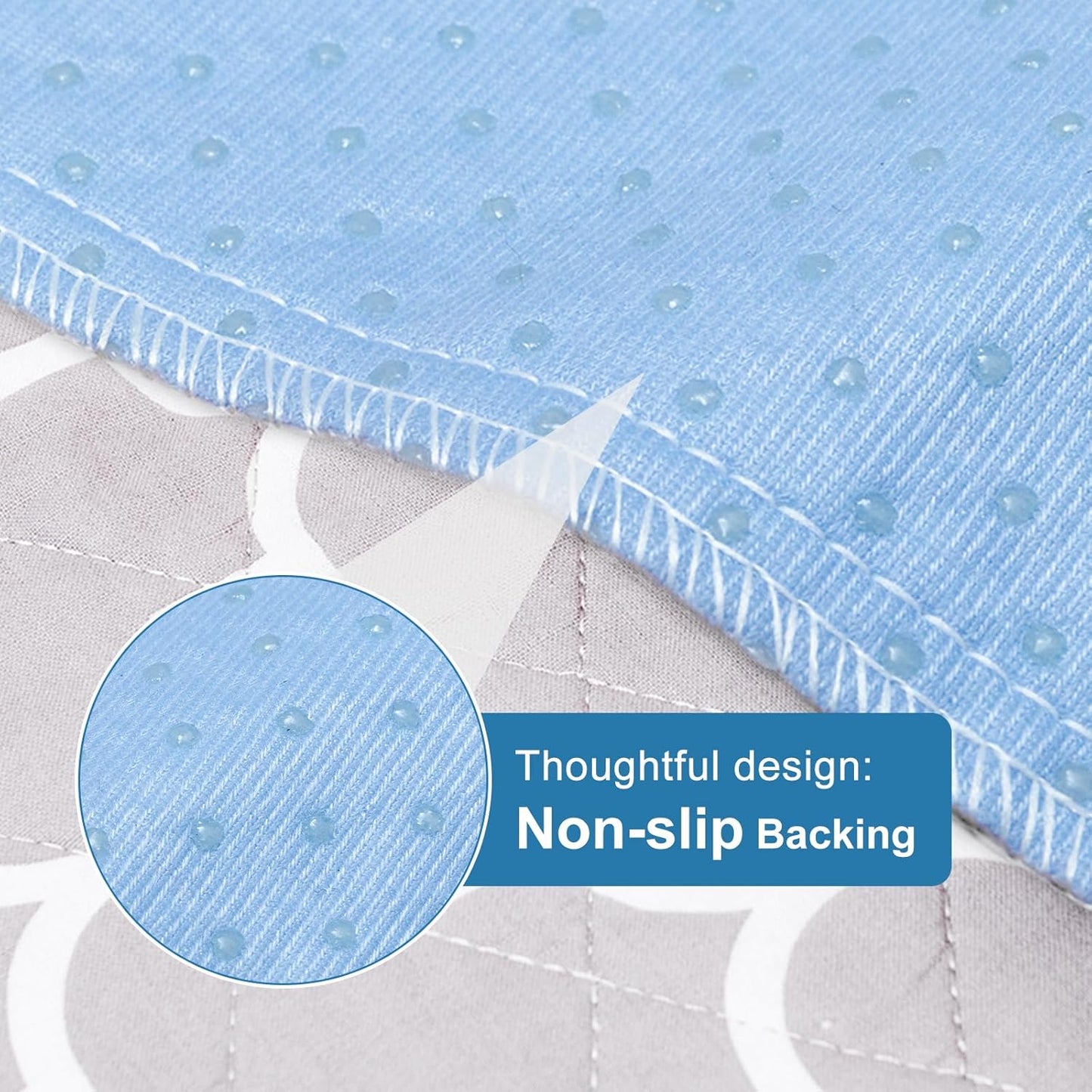 OUTCREATOR® Washable Bed Pads 34" x 56" (Pack of 2), Incontinence Mattress Protector, Anti-Slip Waterproof Underpads for Adults Kids Elderly Pets, Absorbency & Reusable Bedwetting Pads (Gray)