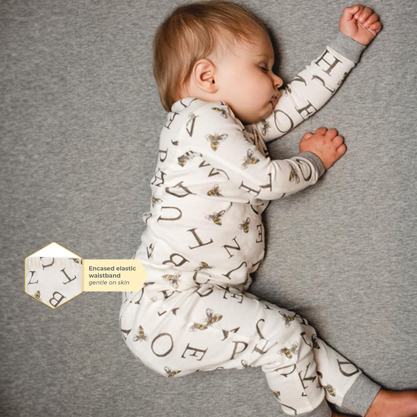 Burt's Bees Baby Boys' 2-Piece Long Sleeve Tee and Pants Organic Cotton Pajama Set