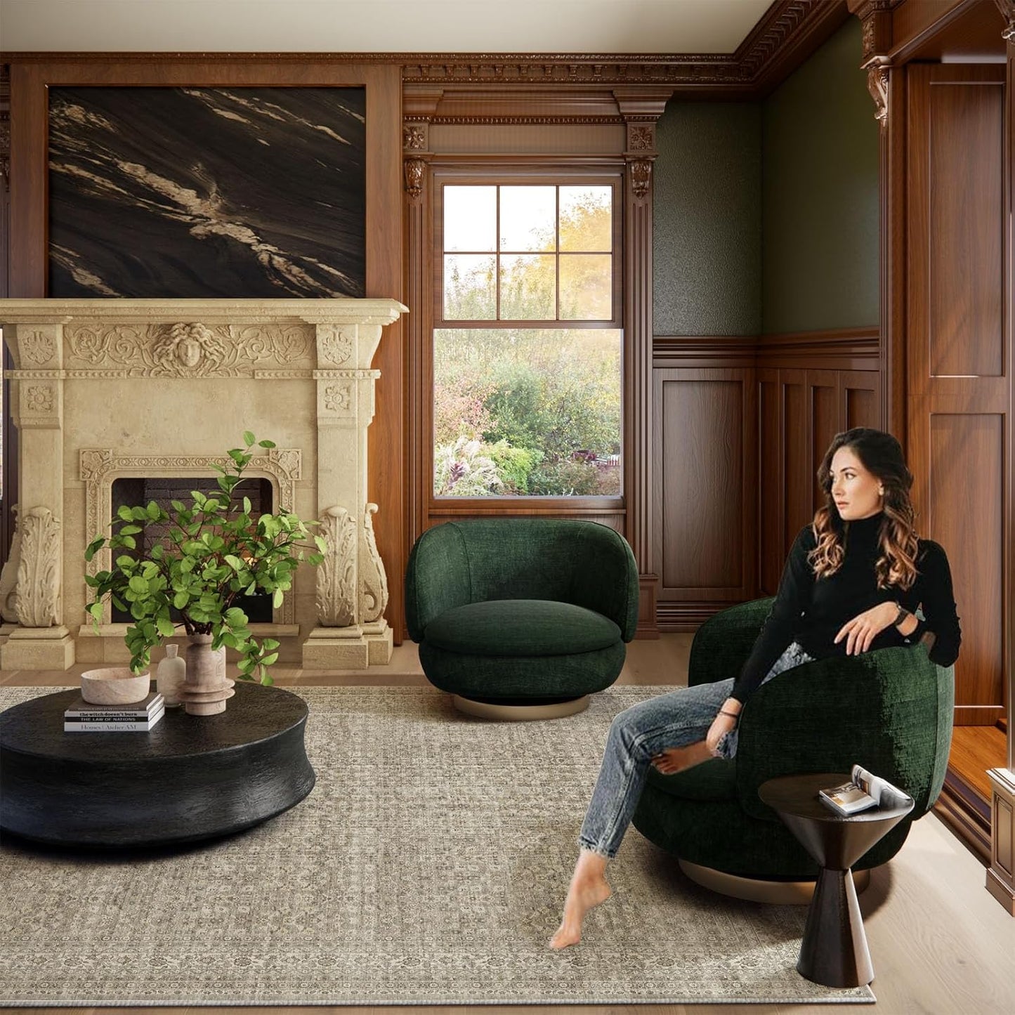 Boho Washable Throw Rugs for Entryway: Door Mat Indoor Entrance 2x3 Small Rug Stain Resistant Non-Slip Low Pile Soft Carpet for Kitchen Front Door Indoor Entrance Entry Bedroom