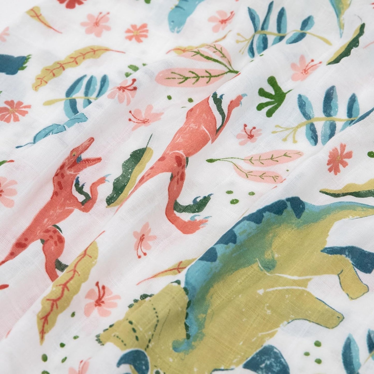 Little Unicorn Standard Pillowcase 2 Pack | Super Soft & Breathable Muslin Fabric | Snug Envelope Closure (Boho Dino)