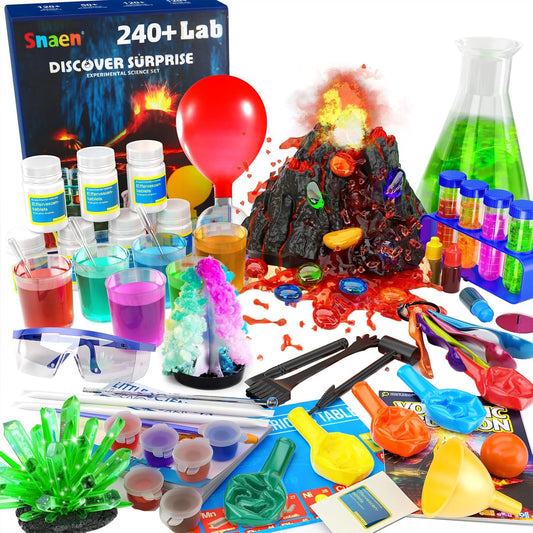 SNAEN 240+ Lab Experiments Science Kits, Chemistry Set, Crystal Growing, Erupting Volcano, STEM Activities Educational Toys Gifts for 6 7 8 9 10 11 Years Old Boys Girls Kids Toys