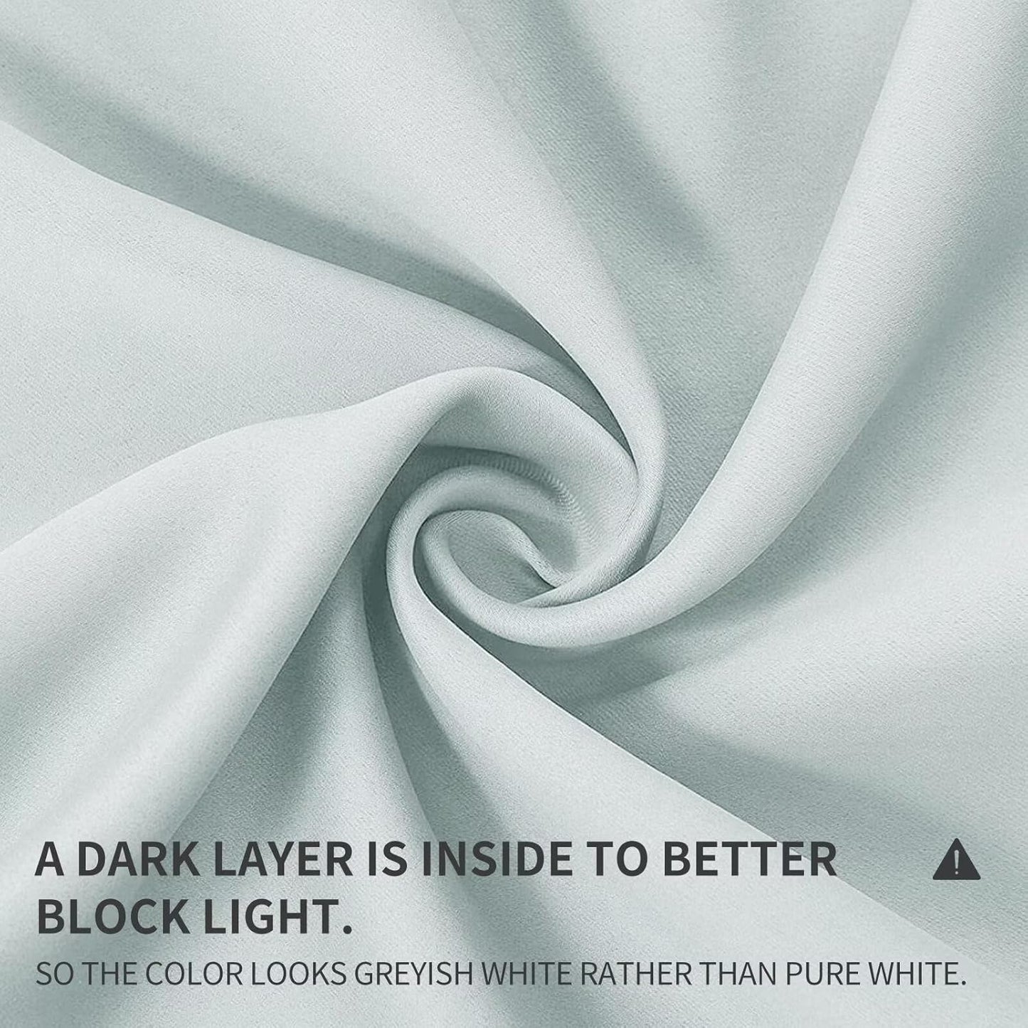 Joydeco Greyish White Custom Solid Single Blackout Curtain for Bedroom and Living Room, Grommet Thermal Insulated Room Darkening Curtain 1 Panel (Custom Size,Greyish White)